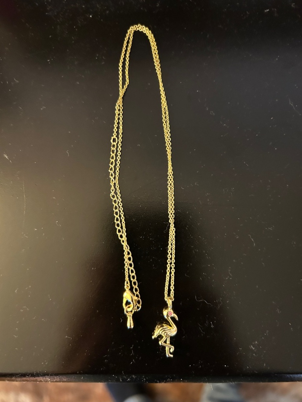 Gold Flamingo Pendant Necklace - Women's Jewelry